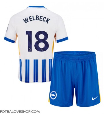 Brighton Danny Welbeck #18 Dětské Domácí Dres 2024-25 Krátký Rukáv (+ trenýrky)